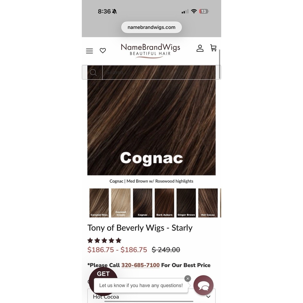 Tony of Beverly Hills Synthetic Wig Style Starly Color Cognac - Picture 10 of 11